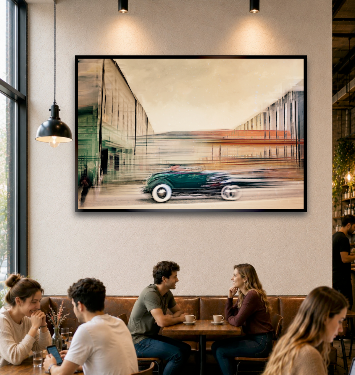 A Green American classic sports car Hot Rod vintage car fine art photography wall art print by Douglas Carr