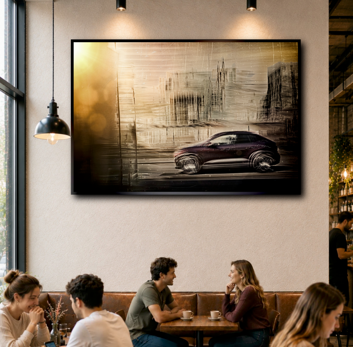 Porsche electric Macen a German car fine art photography wall art print art by Douglas Carr Photography