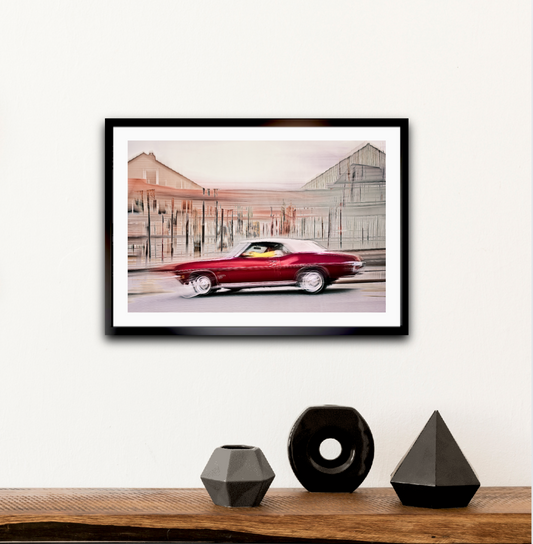 A re classic American AMCAR vintage Chevrolet Impala convertible wall art print art by Douglas Carr Photography