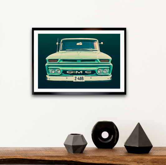 Vintage GMC pickup truck American classic car fine art photography wall art print Art by Douglas Carr