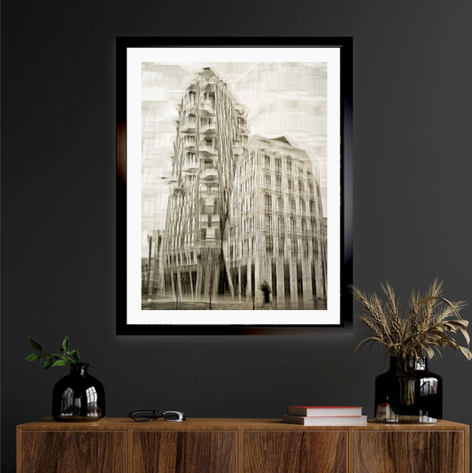 Vertical Silence Oslo Nydalen architecture — ICM photography architecture wall art print by Douglas Carr at Oslo Art Prints