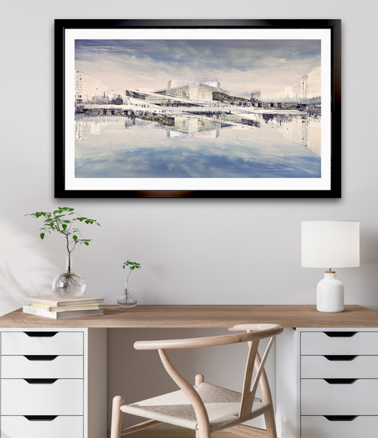 Magical Oslo Opera House architecture — ICM photography architecture wall art print by Douglas Carr at Oslo Art Prints