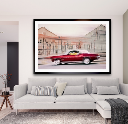 A re classic American AMCAR vintage Chevrolet Impala convertible wall art print art by Douglas Carr Photography 