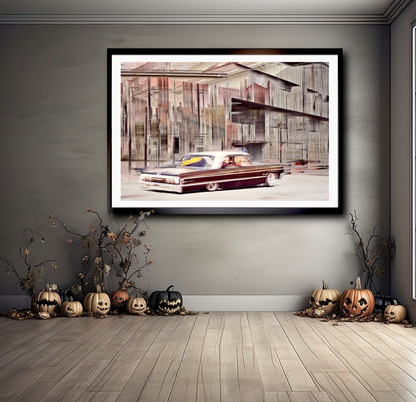 American classic vintage car scraping chrome fine art wall art photography by Douglas Carr 