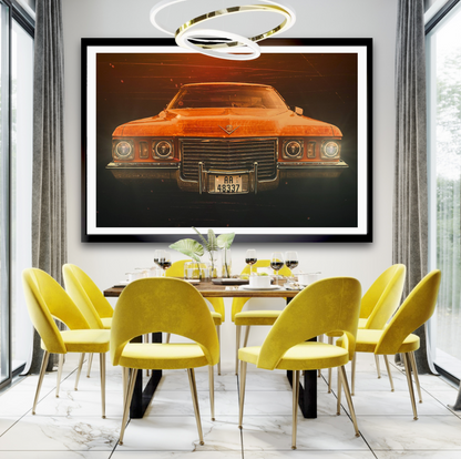Skull Eyes 1972 Cadillac DeVille American classic car fine art photography wall art print art by Douglas Carr 