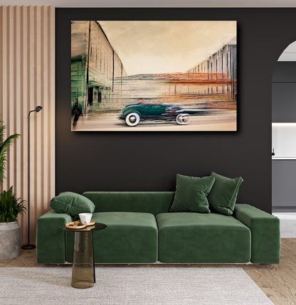 A Green American classic sports car Hot Rod vintage car fine art photography wall art print by Douglas Carr