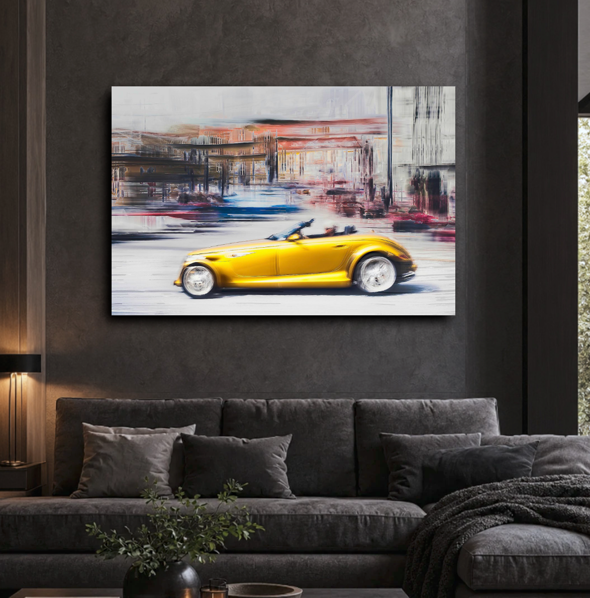 A Golden American classic car Plymouth Prowler fine art photography by Douglas Carr  to brighten up any space