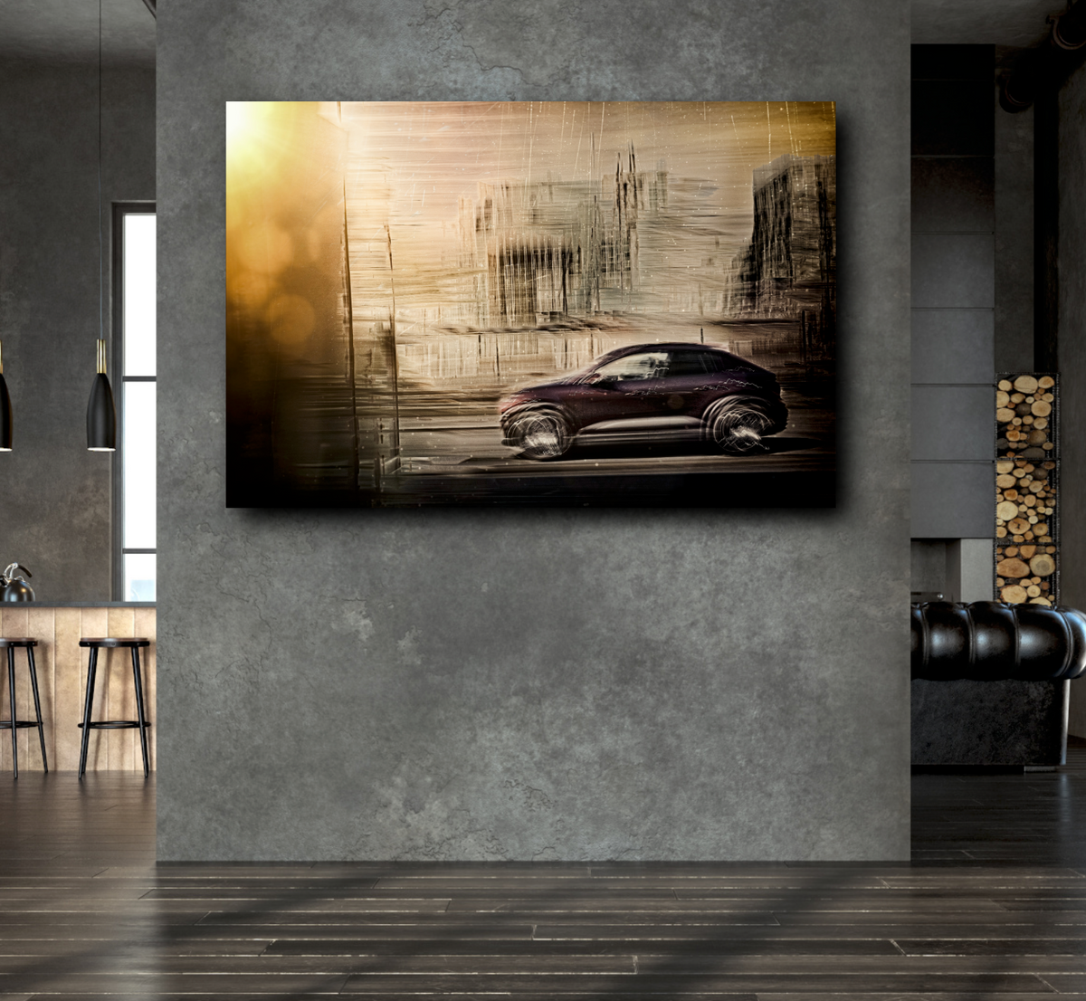 Porsche electric Macen a German car fine art photography wall art print art by Douglas Carr Photography
