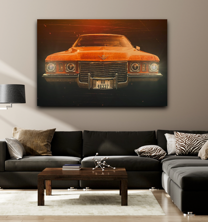 Skull Eyes 1972 Cadillac DeVille American classic car fine art photography wall art print art by Douglas Carr 