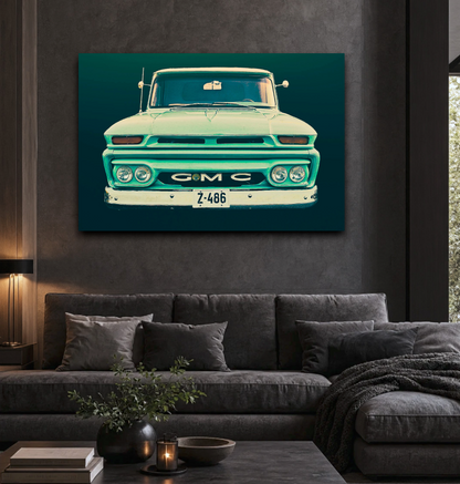 Vintage GMC pickup truck  American classic car fine art photography wall art print Art by Douglas Carr
