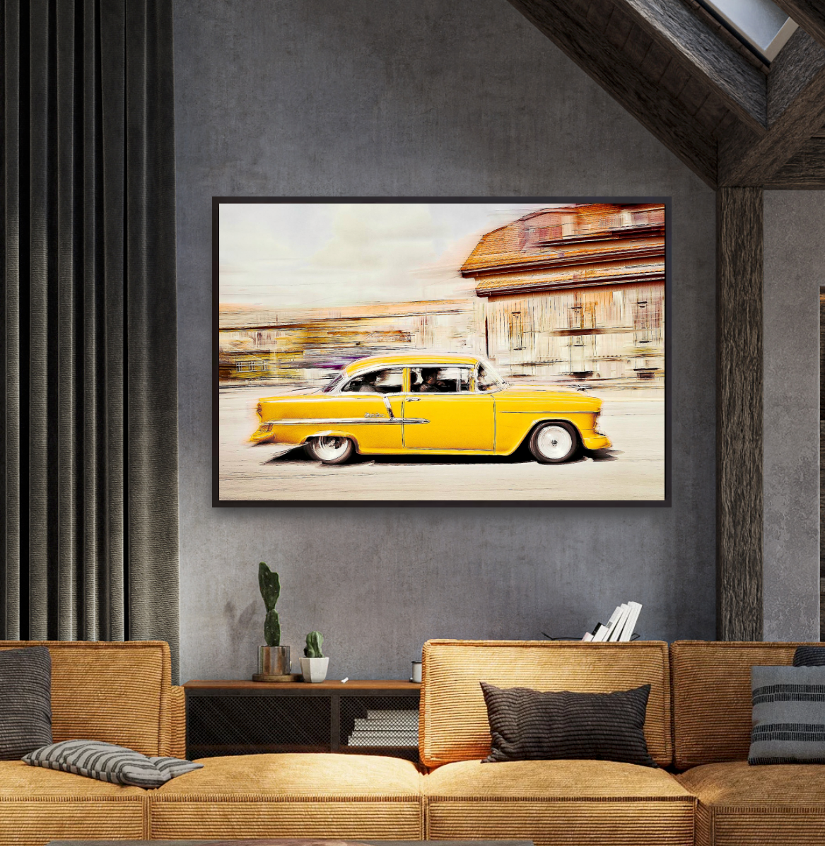 Automotive Limited Edition wall art print of American classic Bel Air vintage car art by Douglas Carr Photography