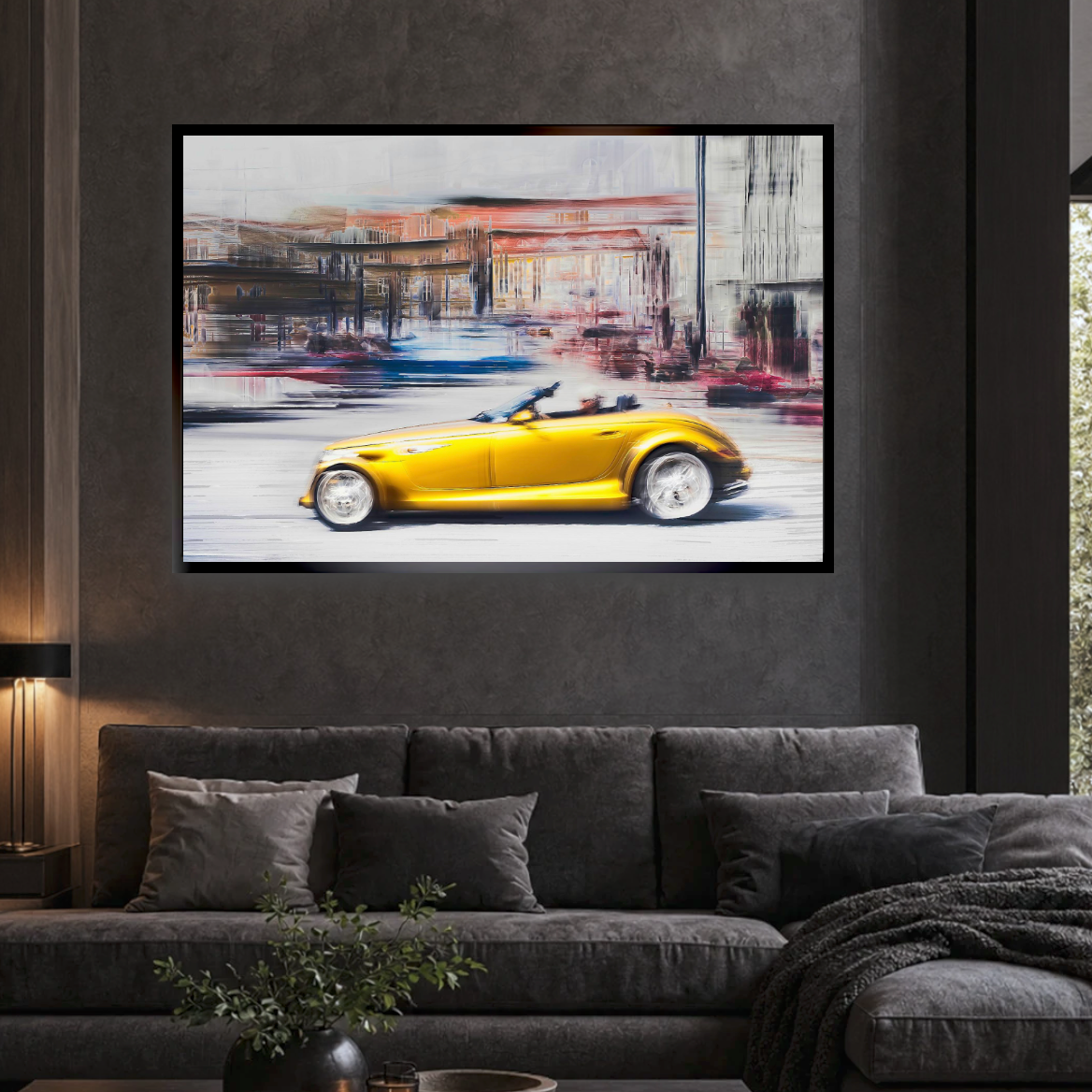 A Golden American classic car Plymouth Prowler fine art photography by Douglas Carr  to brighten up any space