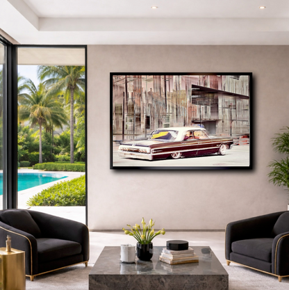 American classic vintage car scraping chrome fine art wall art photography by Douglas Carr 