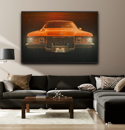 Skull Eyes 1972 Cadillac DeVille American classic car fine art photography wall art print art by Douglas Carr 