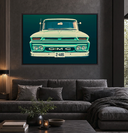 Vintage GMC pickup truck  American classic car fine art photography wall art print Art by Douglas Carr