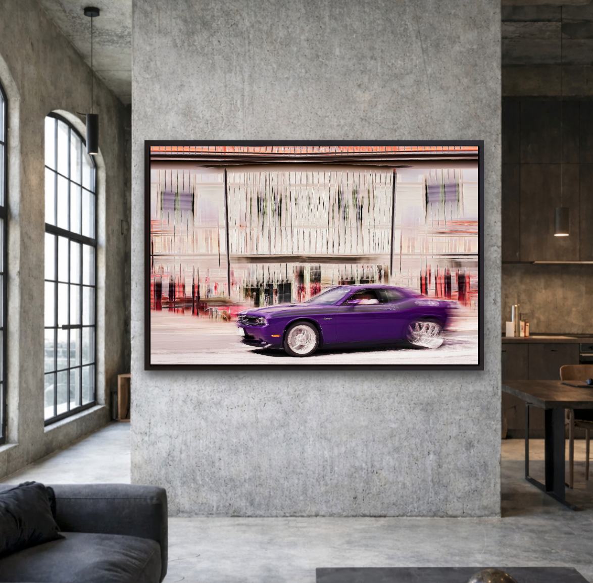 A purple Dodge Charger a American classic muscle sports car fine art automotive photography wall art print by Douglas Carr 