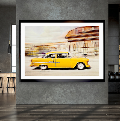 Automotive Limited Edition wall art print of American classic Bel Air vintage car art by Douglas Carr Photography