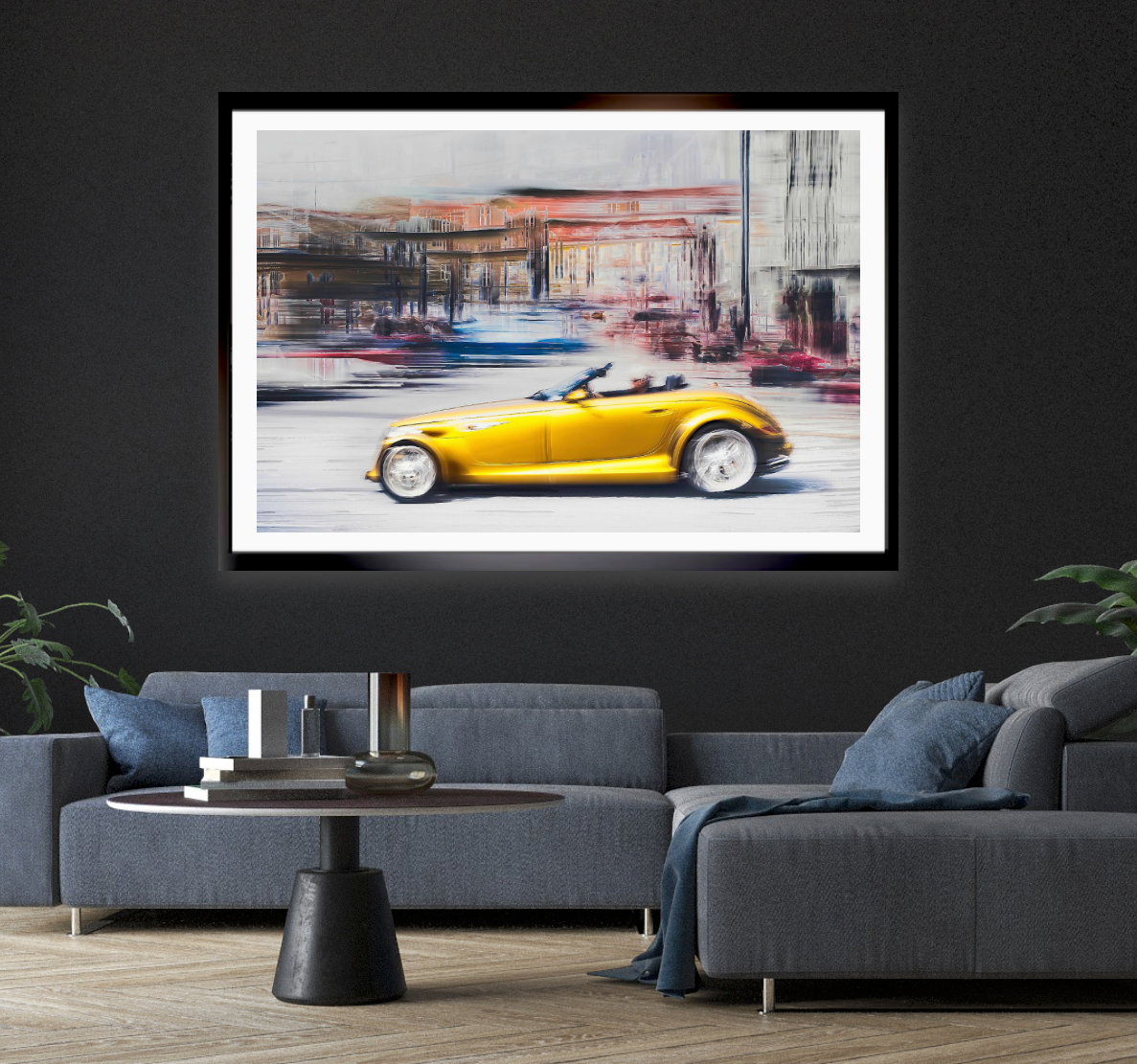 A Golden American classic car Plymouth Prowler fine art photography by Douglas Carr  to brighten up any space