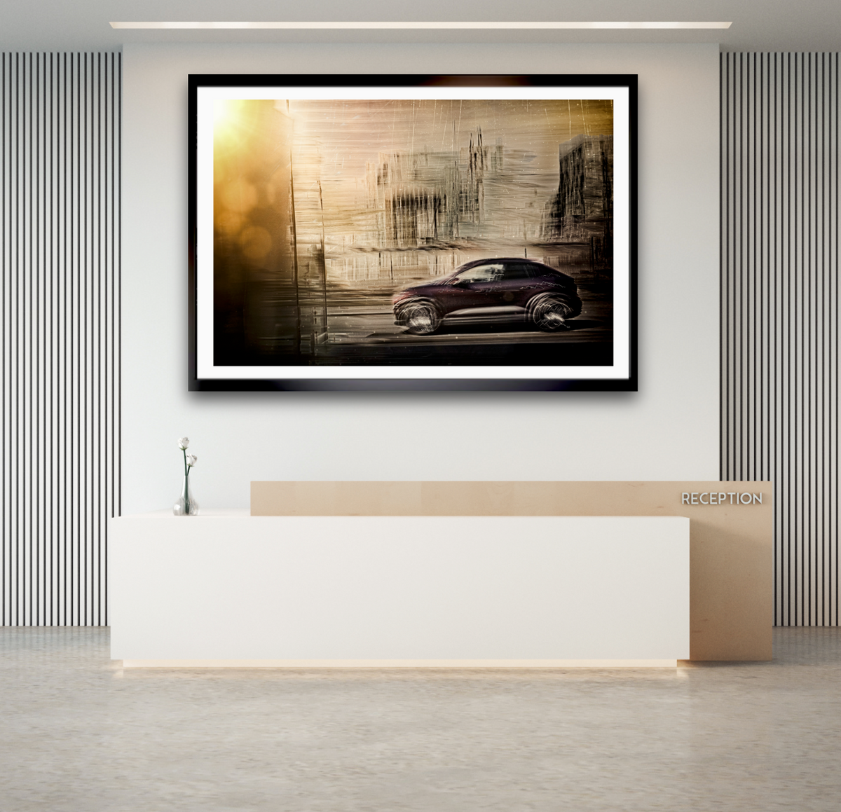Porsche electric Macen a German car fine art photography wall art print art by Douglas Carr Photography
