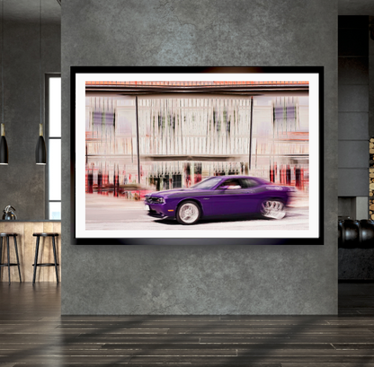 A purple Dodge Charger a American classic muscle sports car fine art automotive photography wall art print by Douglas Carr 