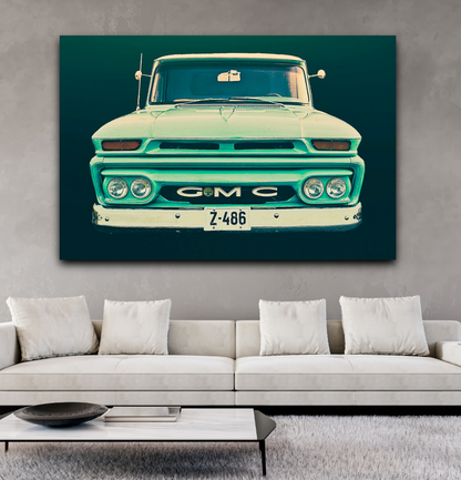 Vintage GMC pickup truck  American classic car fine art photography wall art print Art by Douglas Carr
