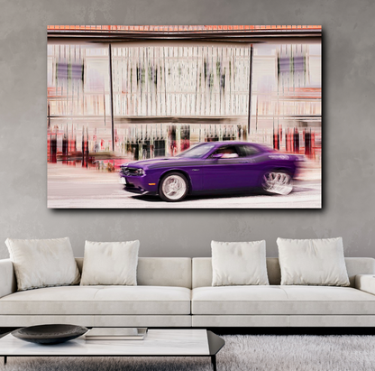A purple Dodge Charger a American classic muscle sports car fine art automotive photography wall art print by Douglas Carr 