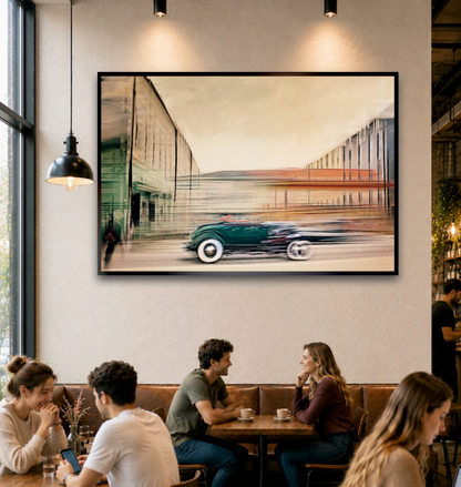 A Green American classic sports car Hot Rod vintage car fine art photography wall art print by Douglas Carr