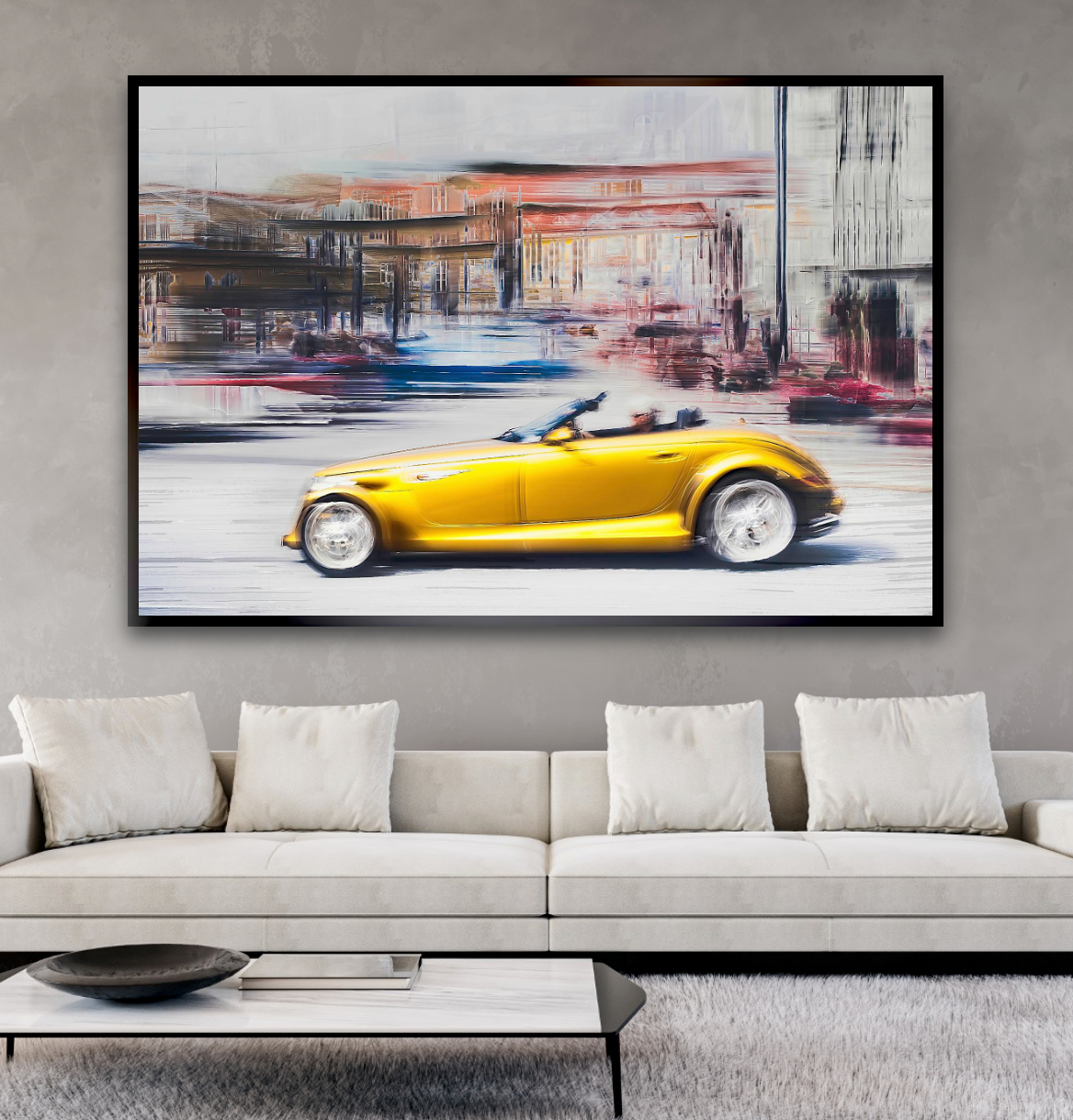 A Golden American classic car Plymouth Prowler fine art photography by Douglas Carr  to brighten up any space