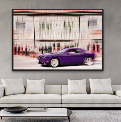 A purple Dodge Charger a American classic muscle sports car fine art automotive photography wall art print by Douglas Carr 