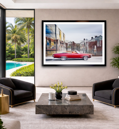 American classic car Red Riviera Chevrolet Impala fine art photography by Douglas Carr – Oslo Art Prints