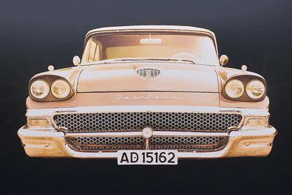 A 1958 Ford Fairlane Gold American classic car fine art photography wall art print by Douglas Carr – Oslo Art Prints