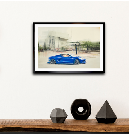 Automotive wall art print of American Corvette classic sports car American classic car fine art photography by Douglas Carr 