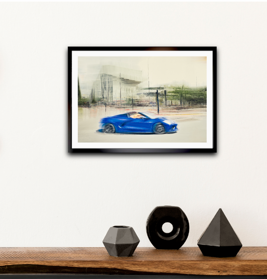 Automotive wall art print of American Corvette classic sports car American classic car fine art photography by Douglas Carr 