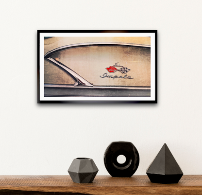  1958 Chevrolet Impala American classic car  details fine art photography wall art print by Douglas Carr – Oslo Art Prints
