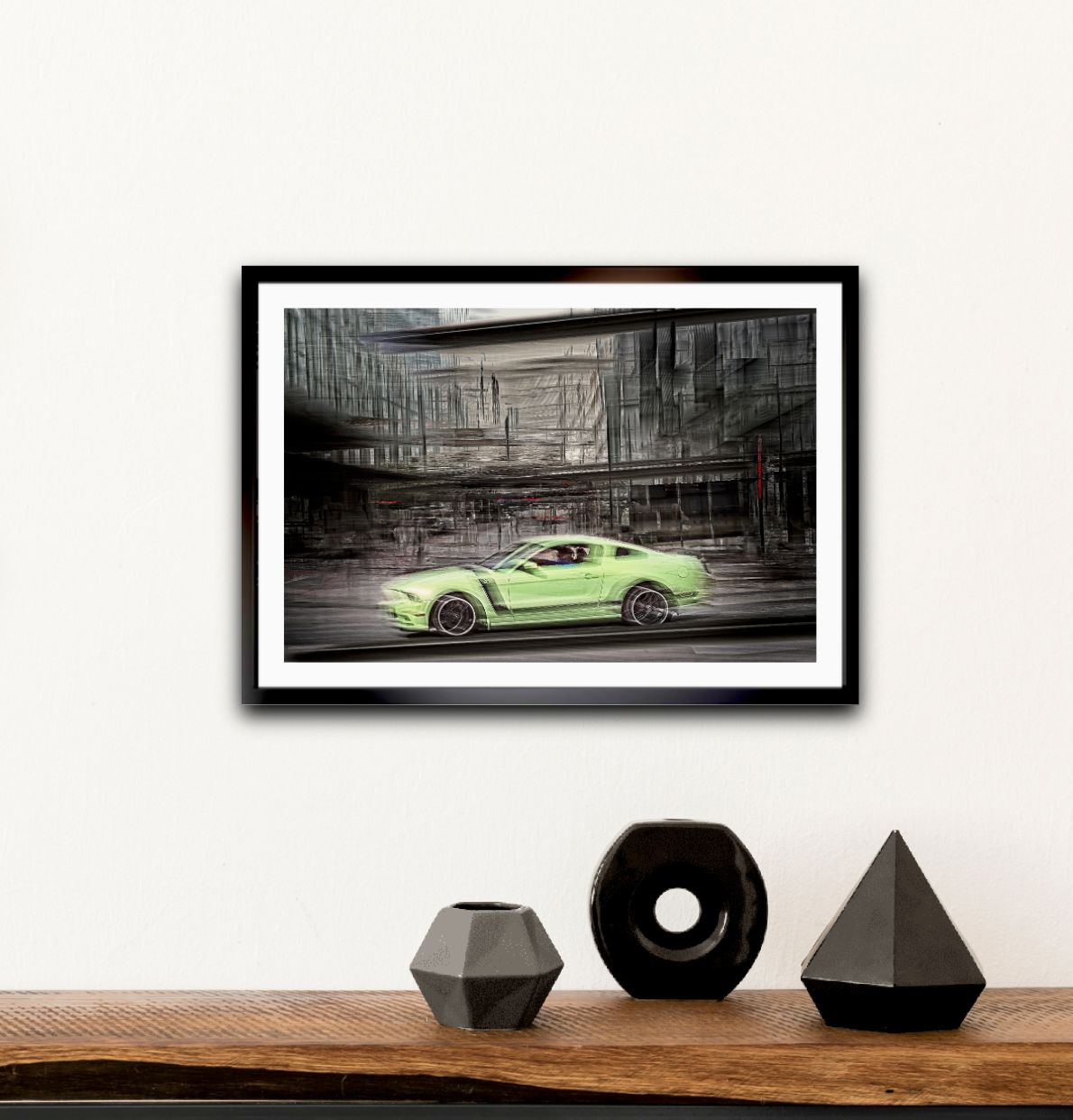 Automotive fine art car art print of American classic Ford Mustang by Douglas Carr