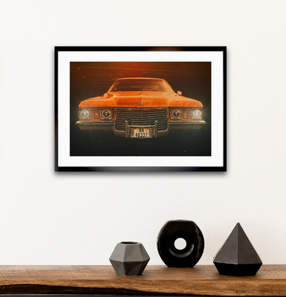Skull Eyes 1972 Cadillac DeVille American classic car fine art photography wall art print art by Douglas Carr 