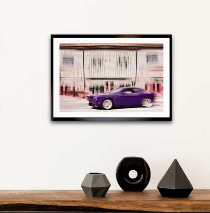 A purple Dodge Charger a American classic muscle sports car fine art automotive photography wall art print by Douglas Carr 
