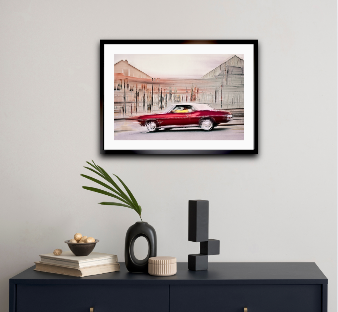 A re classic American AMCAR vintage Chevrolet Impala convertible wall art print art by Douglas Carr Photography 