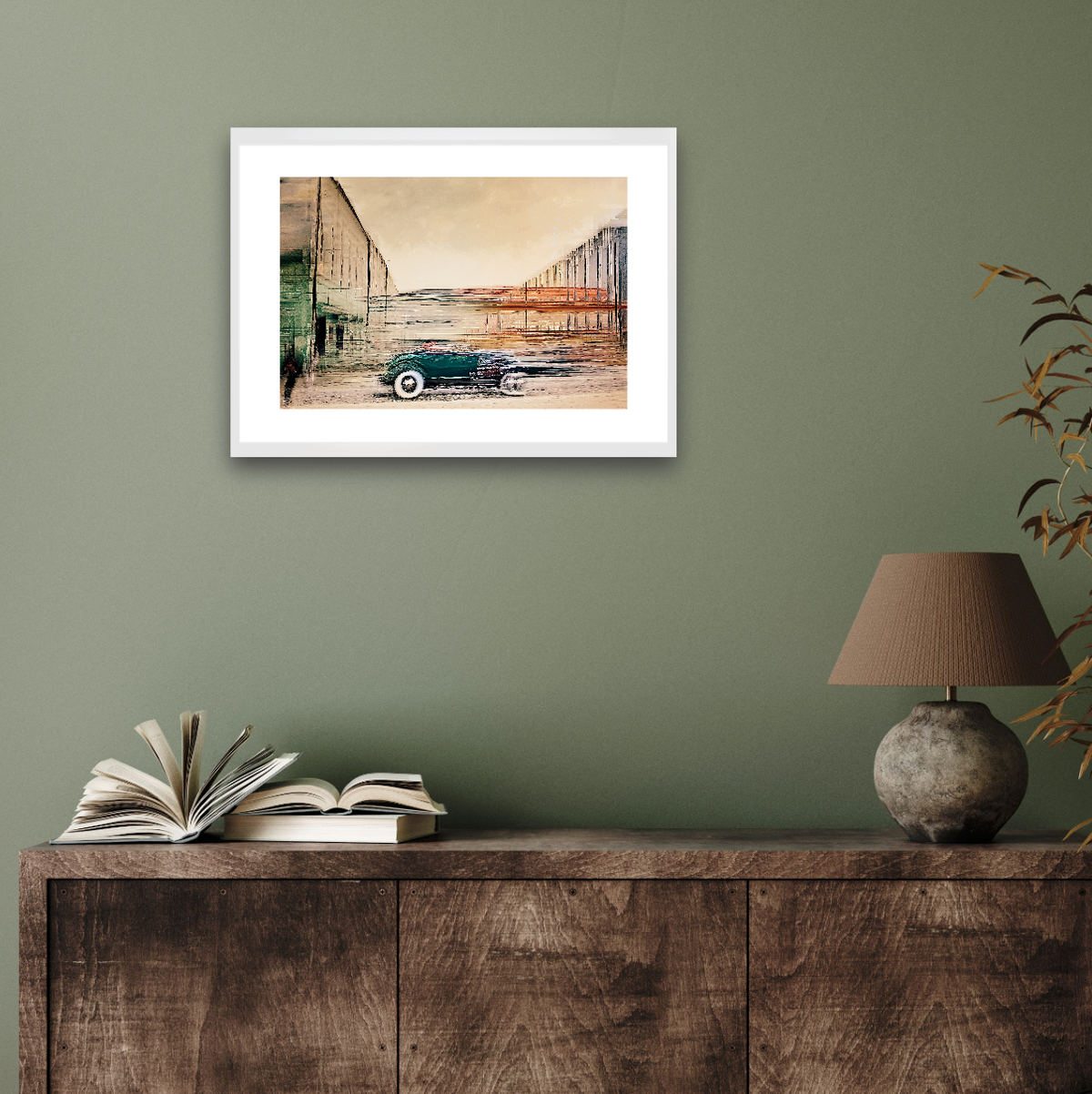A Green American classic sports car Hot Rod fine art photography wall art print by Douglas Carr
