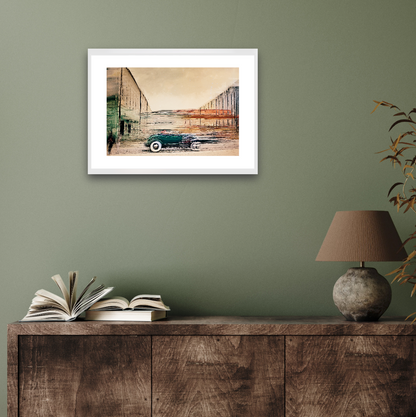 A Green American classic sports car Hot Rod fine art photography wall art print by Douglas Carr