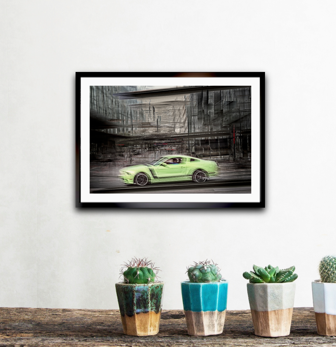 Automotive fine art car art print of American classic Ford Mustang by Douglas Carr