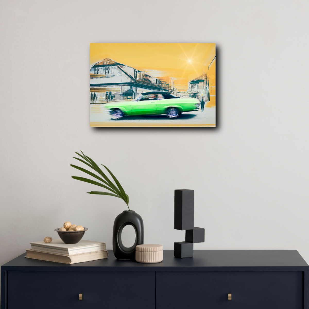 Vintage Lime a 1965 Chevrolet Impala convertible classic car fine art photography wall art print by Douglas Carr – Oslo Art Prints