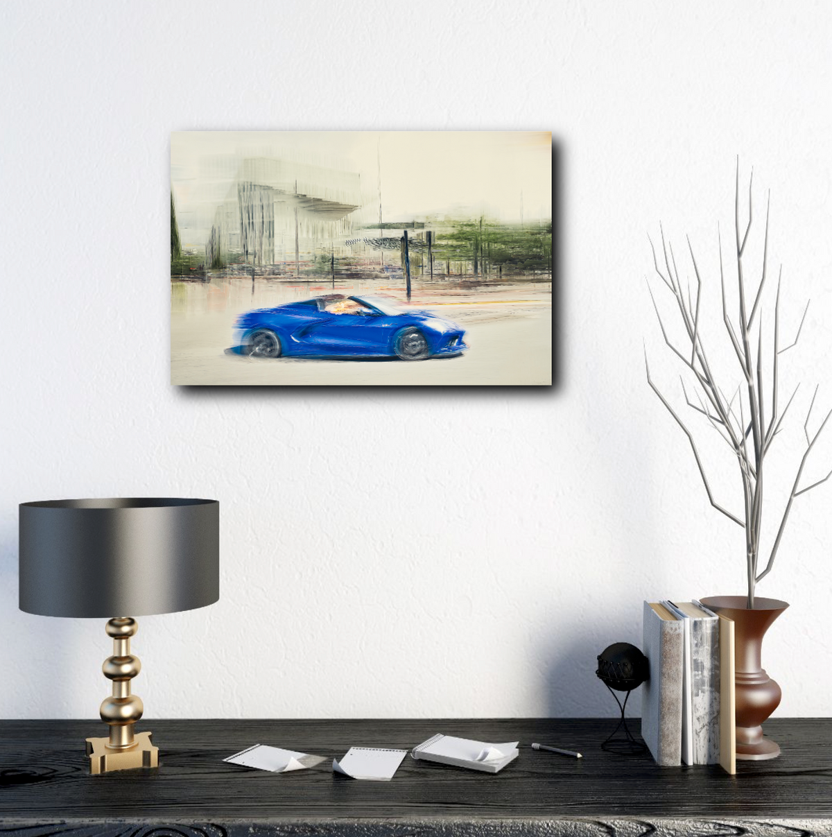 Automotive wall art print of American Corvette classic sports car American classic car fine art photography by Douglas Carr 