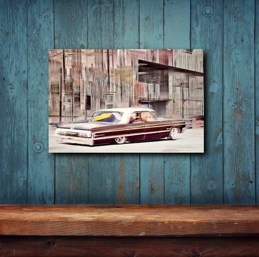 American classic vintage car scraping chrome fine art wall art photography by Douglas Carr 