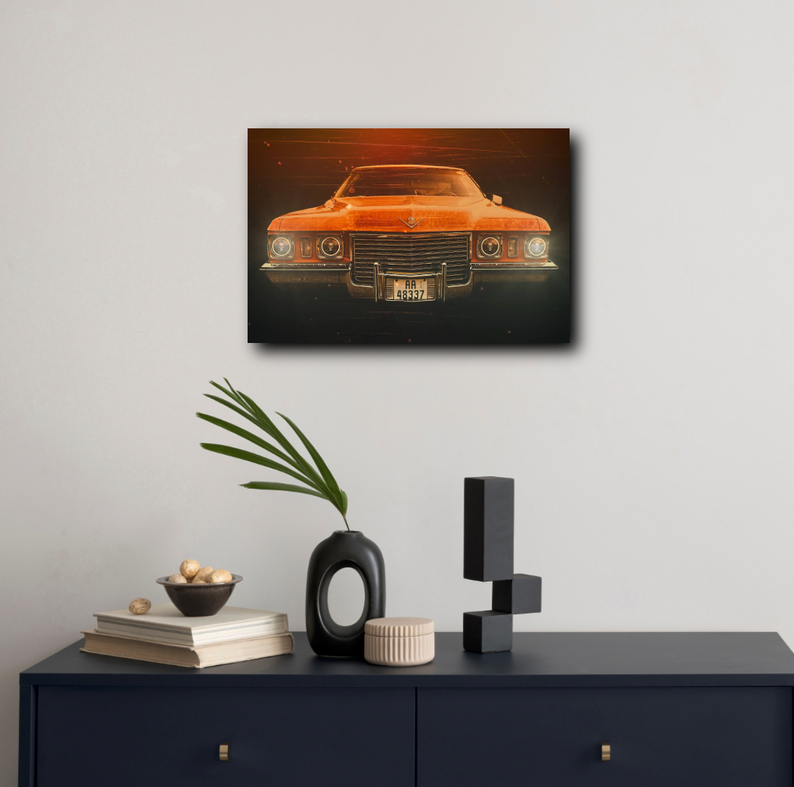 Skull Eyes 1972 Cadillac DeVille American classic car fine art photography wall art print art by Douglas Carr 