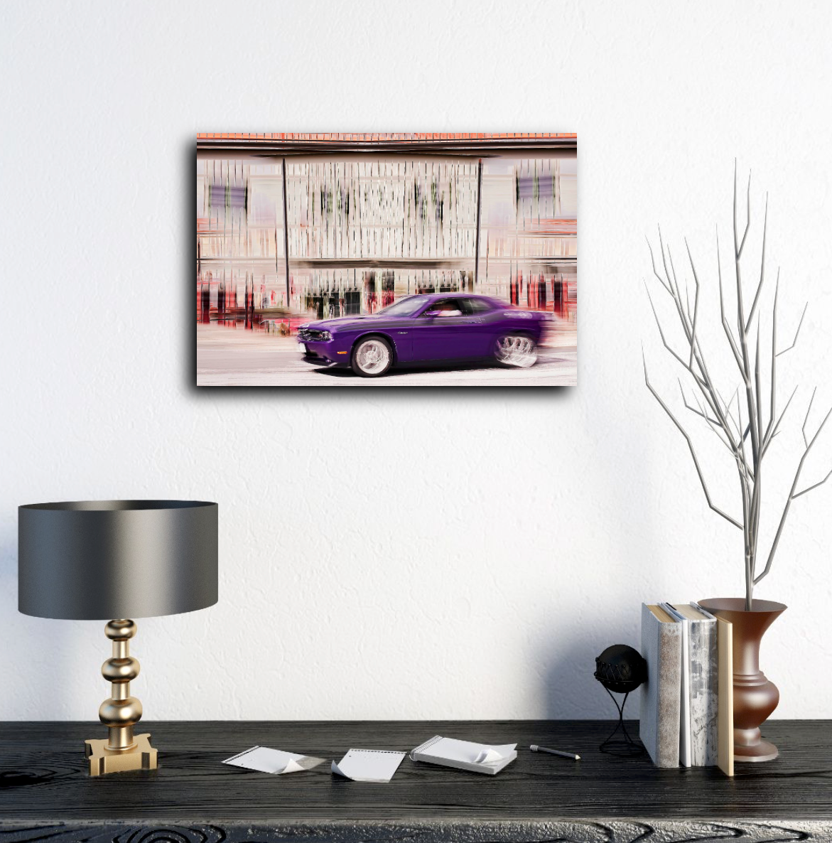 A purple Dodge Charger a American classic muscle sports car fine art automotive photography wall art print by Douglas Carr 