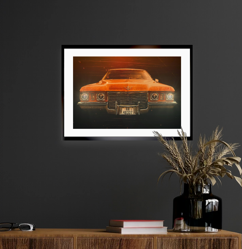 Skull Eyes 1972 Cadillac DeVille American classic car fine art photography wall art print art by Douglas Carr 