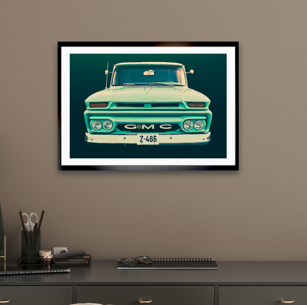 Vintage GMC pickup truck  American classic car fine art photography wall art print Art by Douglas Carr