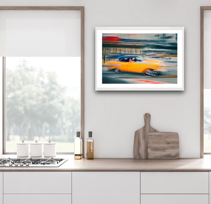 Vintage car automotive Limited Edition wall art print of American classic Bet Air car by Douglas Carr Photography