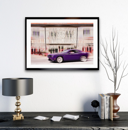A purple Dodge Charger a American classic muscle sports car fine art automotive photography wall art print by Douglas Carr 